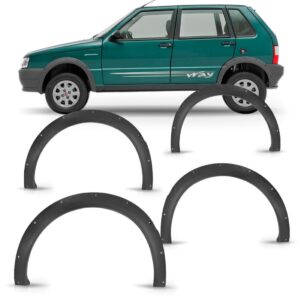 Kit 4 Moldura Paralama Cinza Uno Way 04 05 06 07 08 09 11 12