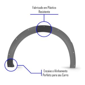 Kit 4 Moldura Paralama Cinza Uno Way 04 05 06 07 08 09 11 12