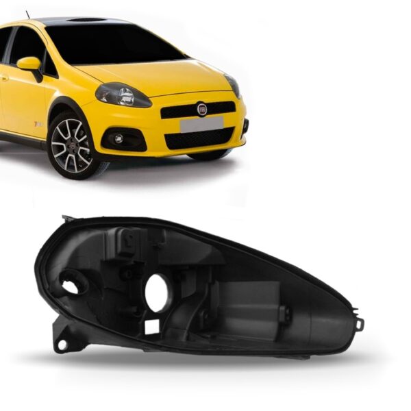 Par Carcaça De Farol Fiat Punto 2007 2008 2009 2010 2011
