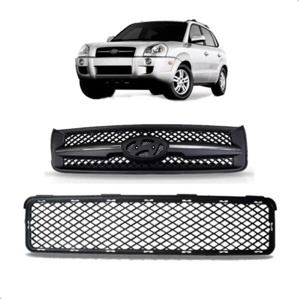 Par De Grade Para Tucson 2005 A 2016 Superior E Inferior Fosco