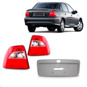 Kit Lanterna Vectra 2000 A 2004 Com Aplique Tampa Vermelho