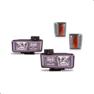 Farol Para Eurocargo 1998/02 Com Par De Sinaleiras Lanterna Ambos Lados