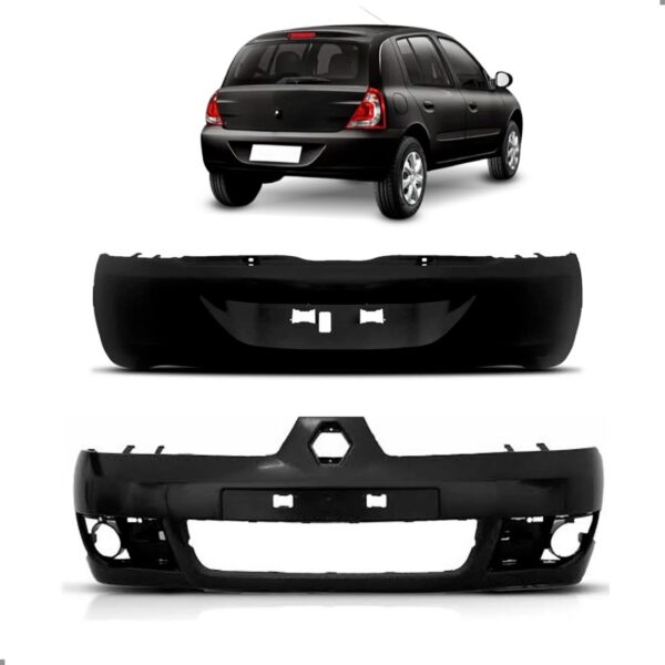 Par De Parachoque Clio 2003 Hatch 2006 A 2011 Diant E Tras Preto