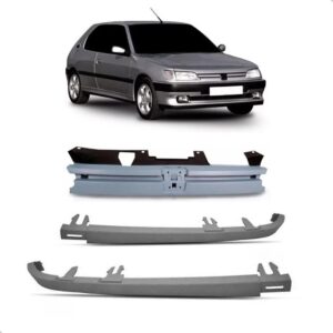 Grade Para Peugeot 306 Ano 1993 A 1997 Com Par Frisos Farol Plástico