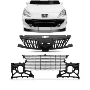 Par De Grade Peugeot 307 Ano 2007 A 2012 Central E Superior Plástico