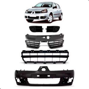 Kit Frente Para Clio 2006 A 2012 Parachoque E Grades Plástico