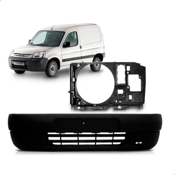 Kit Envolvente E Painel Mini Frente Peugeot Partner 99/2009 Preto