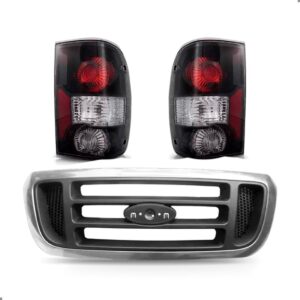 Kit Grade Cromada Para Ford Ranger 2005 A 2009 Laternas Fumê