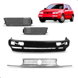 Kit Parachoque Golf Mexicano Gl 1995 A 1998 Preto