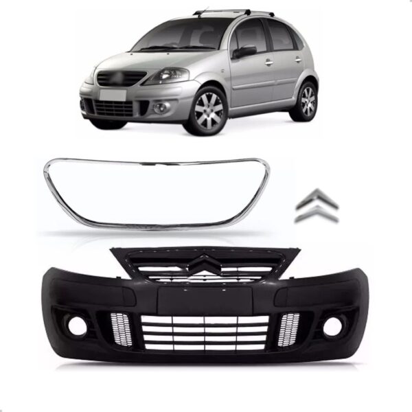 Parachoque Para Citroen C3 2008 2009 2010 2011 2012 Completo Preto