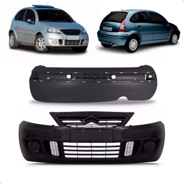 Kit Envolvente Para Citroen C3 09 A 12 Dianteiro E Traseiro Preto