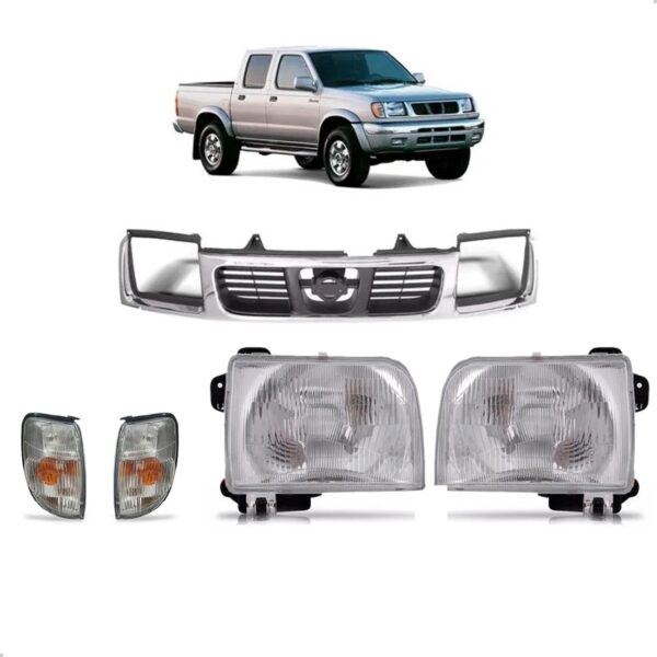 Kit Frente Frontier 98/02 Par Farois C/ Sinaleiras E Grade Plástico