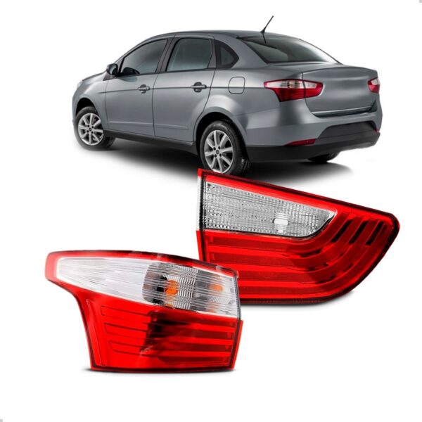 Jogo Sinaleira Grand Siena 12 A 2022 Canto E Tampa Lado Esq Vermelho