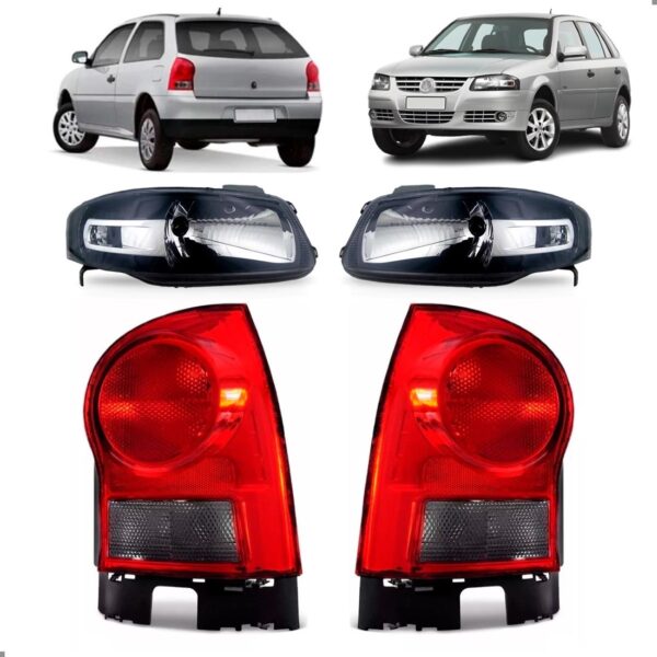 Kit Farois E Sinaleiras Para Gol G4 Giv 2006 2007 2008 Fume