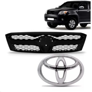 Tela Frontal Com Emblema Hilux 05 06 07 08 C/ Friso Cromado Fosco