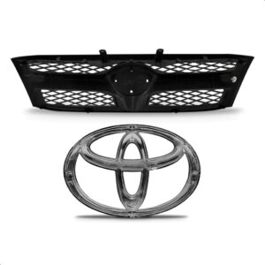 Tela Frontal Com Emblema Hilux 05 06 07 08 C/ Friso Cromado Fosco