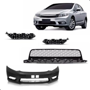 Kit Envolvente Completo Para Civic 2012 2013 2014 Preto
