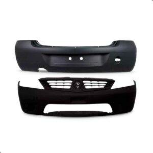 Envolvente Dianteiro Traseiro Para Logan 2007/2010 1a Linha  Preto