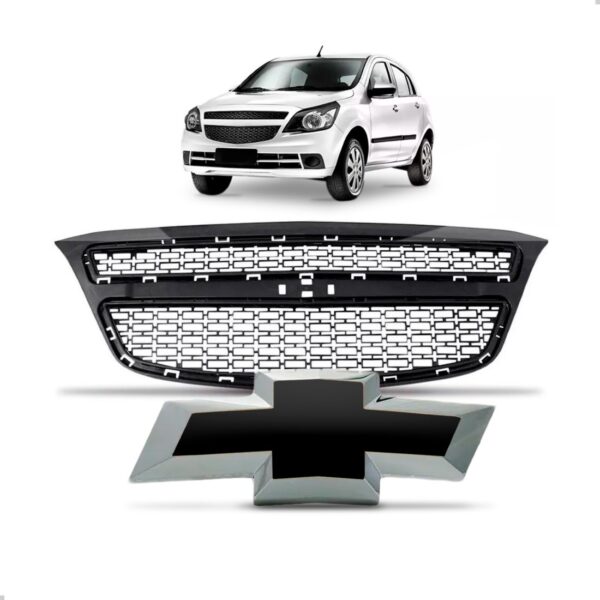 Grade Agile 2009 2010 11 12 13 2014 Com Emblema Black Piano Preto