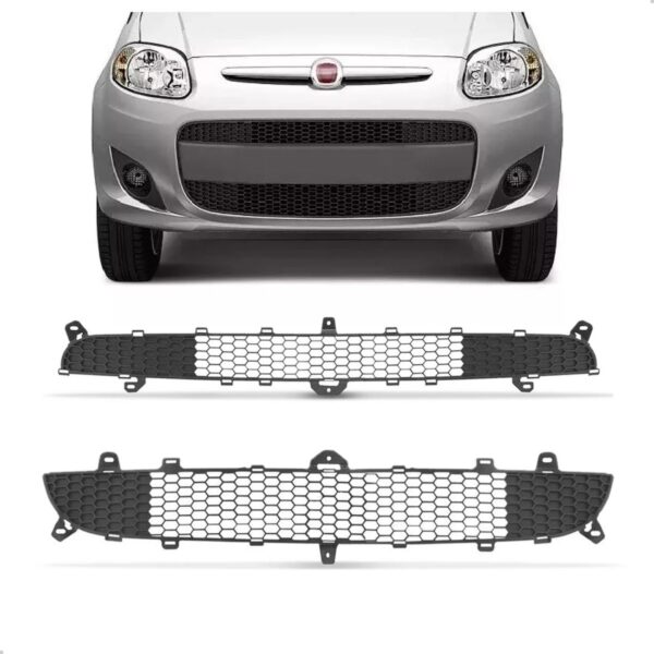 Par Kit Grade Superior E Inferior Palio 2012 A 2017 Cinza Cinza