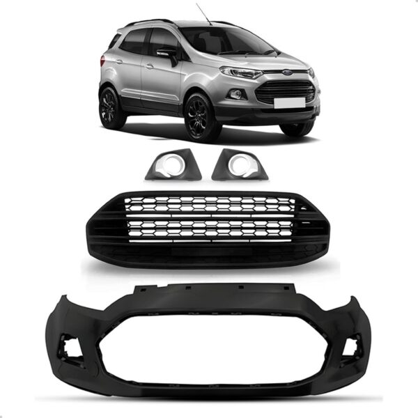 Parachoque Ecosport 2013 A 2017 Dianteiro C/ Grade 1a Linha  Preto