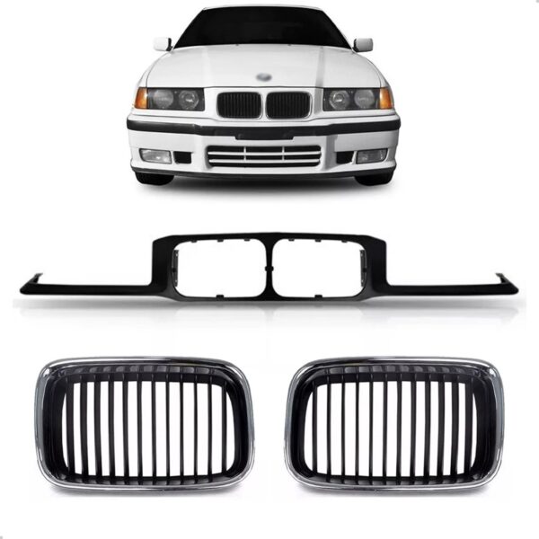 Kit Grade Para Bmw 318 320 328 Anos 1992 A 1996 Com Bigode Plástico