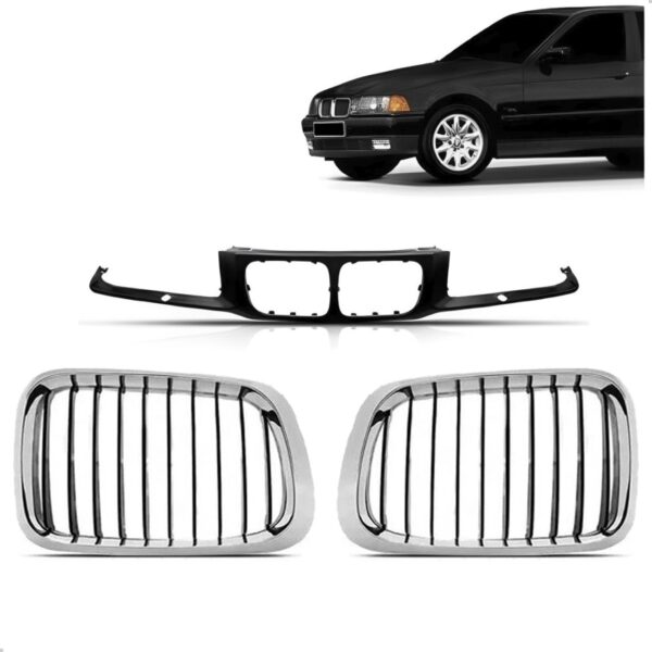 Kit Grade Para Bmw 318 320 328 Anos 1997 A 1998 Com Bigode Plástico