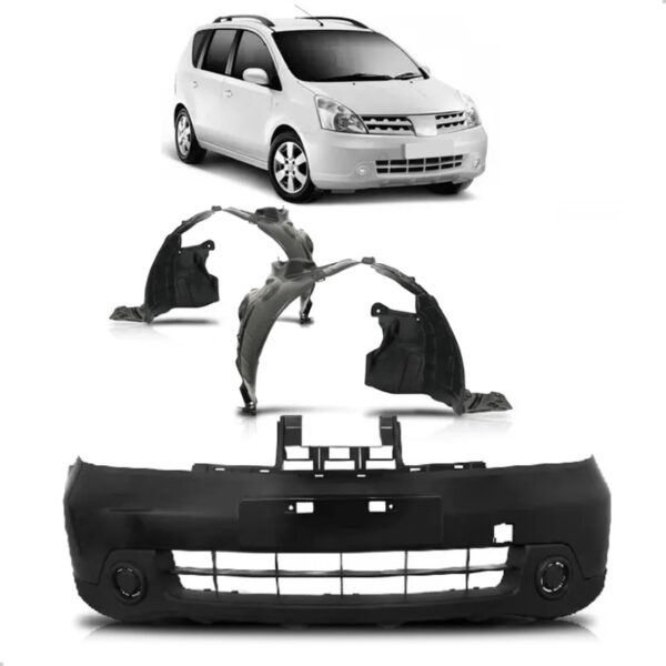 Envolvente Livina 2009 A 2014 Com Par Parabarros Dianteiros Preto