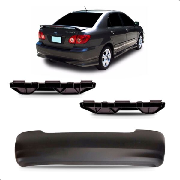 Kit Envolvente Traseiro Corolla 2003 A 2007 Com Par Guias