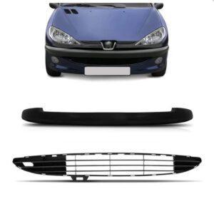 Tela Frontal Para Peugeot 206 Ano 98/08 Superior E Inferior Plástico.