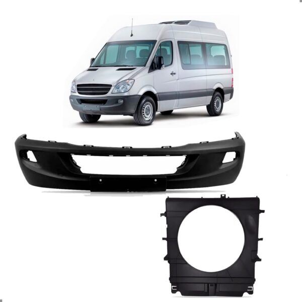 Par Envolvente Para Sprinter 2012 A 2016 Com Defletor De Ar Preto