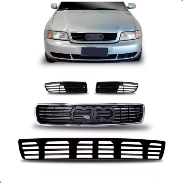 Kit Grade Para Audi A4 1994 95 96 97 1998 Central E Molduras Plástico