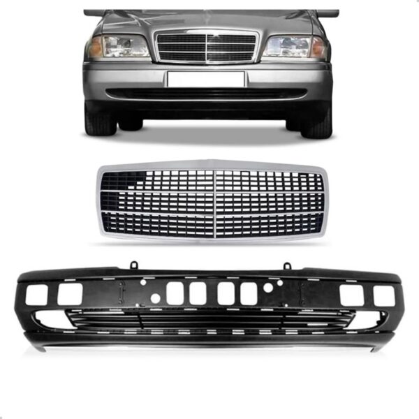 Parachoque Para Mercedes C280 1994 A 1996 C/ Grade 1a Linha  Plástico