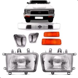 Kit  Frente Farois E Grade Para Hilux Sw4 1992 93 94 95 1996 Plástico