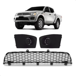 Kit Grade L200 Triton 2011 2012 Com Par Molduras Sem Furo Plástico