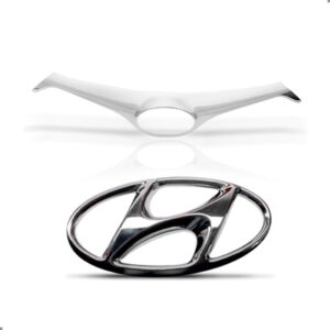 Tela Frontal Cromada Para Hyundai Hb20 2012 13 14 15 Cromado Preto