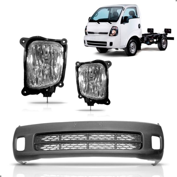 Kit Envolvente Para Kia Bongo 2012 A 2025 C/par Faróis Milha