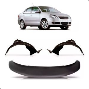 Kit Polo 2007 2008 2009 2010 2011 Defletor E Par Asa Urubu Preto