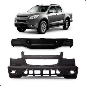 Kit Envolvente Dianteiro E Traseiro Para S10 2012 A 2016 Preto