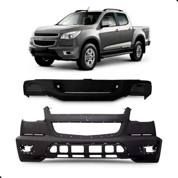 Kit Envolvente Dianteiro E Traseiro Para S10 2012 A 2016 Preto