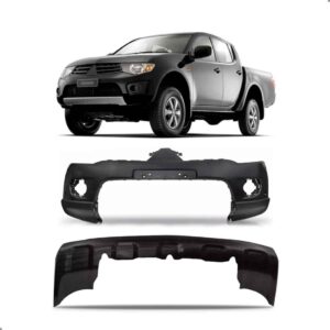 Parachoque Para L200 Triton 2012 2013 Com Spoiler Defletor Preto