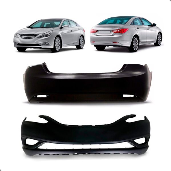 Kit Envolvente Para Sonata 2011 A 2014 Dianteiro E Traseiro Preto