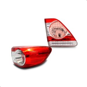 Jogo Lanterna Corolla 2012 2013 Canto E Tampa Lado Esquerdo Vermelho