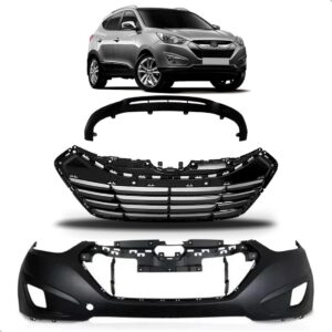 Kit Parachoque Com Spoiler E Grade Ix35 Ano 2010 A 2015 Preto