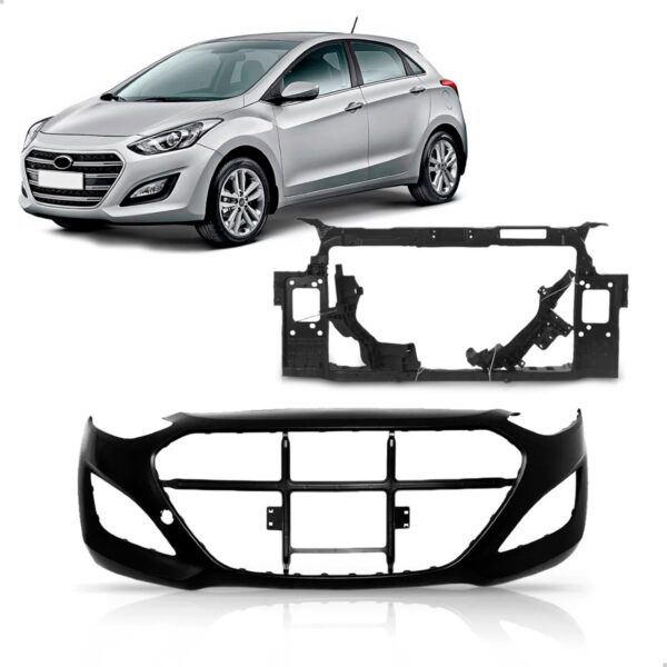 Kit Parachoque E Painel Mini Frente I30 2013 Até 2016 Novo Preto