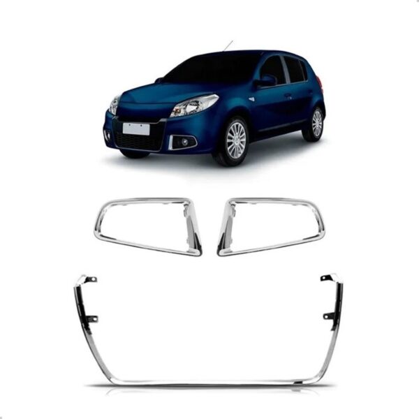 Kit Friso Para Renault Sandero 2012 2013 2014 Aro Cromado