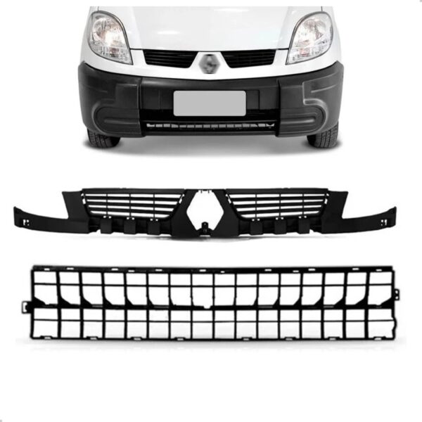 Kit Par De Grade Kangoo 2008 A 2014 Superior E Inferior Plástico