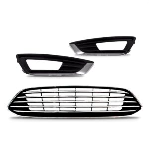 Tela Frontal Focus 16 A 19 Friso Cromado Superior E Laterais Fosco