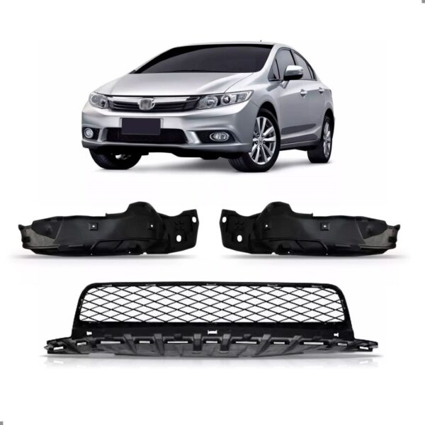 Kit Grade Inferior Para Civic 2012 2013 2014 Par Parabarros - Plástico