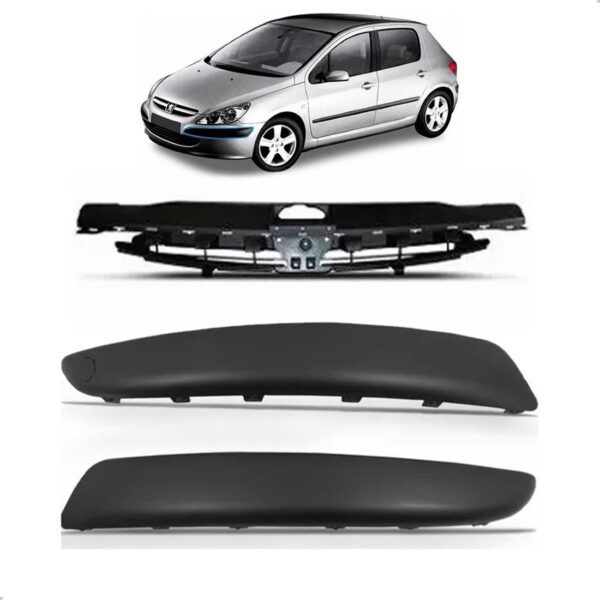 Grade Para Peugeot 307 Ano 2003 A 2006 Com Molduras Almofada Plástico